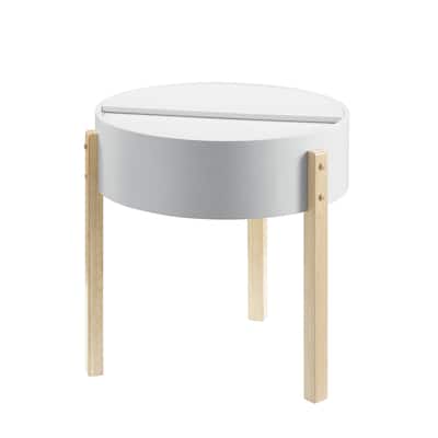 Bodfish & Natural Round End Table Modern End Table Solutions，Compact End Table Collection