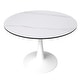 preview thumbnail 11 of 25, LeisureMod Bristol 40" Round Dining Table for 4 with Sintered Stone Tabletop in White Base for Kitchen & Dining Room White