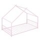 preview thumbnail 39 of 58, Metal House Bed with Roof, Fence and Back for Kids, Boys and Girls, Bedroom