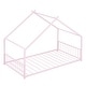 preview thumbnail 8 of 25, Twin Size Metal House Bed with Roof, Fence, and Back for Kids