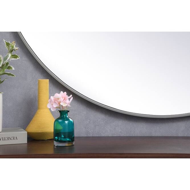 Elegant Lighting Eternity 45" Diameter Circular Beveled Metal Framed