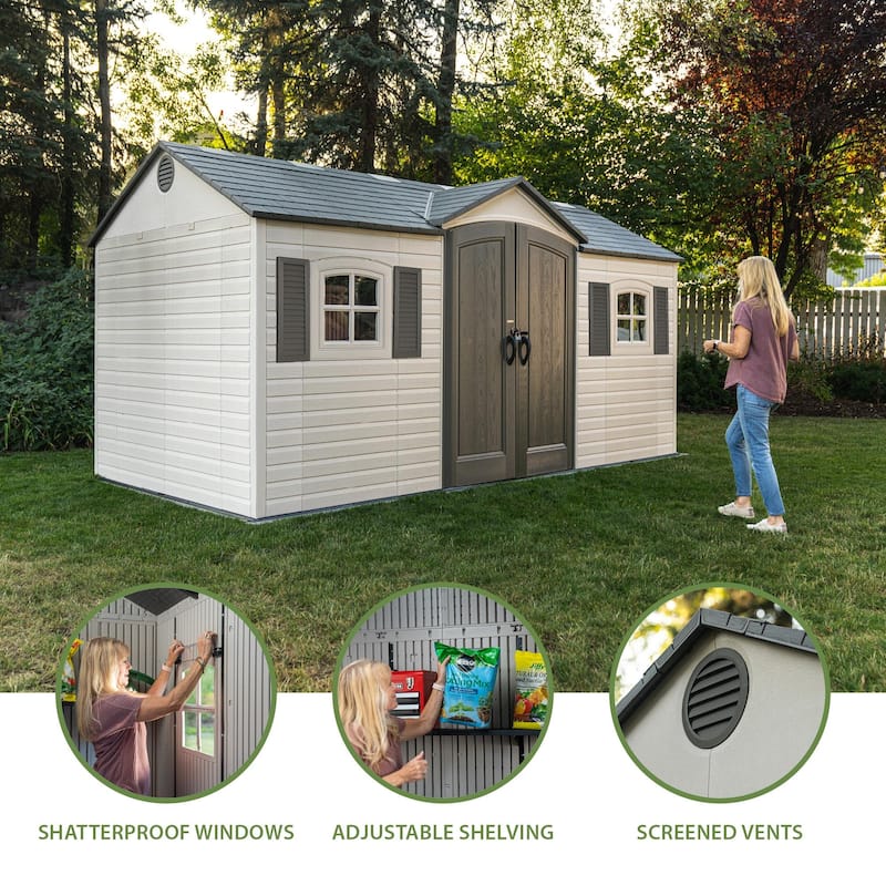 Lifetime Legacy 15 ft x 8 ft Outdoor Storage Shed (60465)