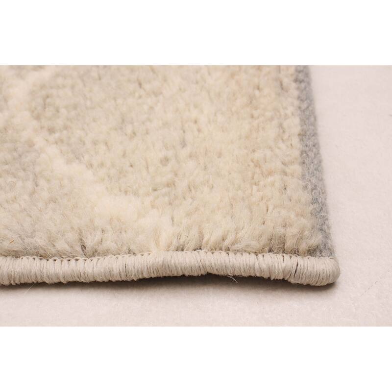 ECARPETGALLERY Hand-knotted Tangier Khaki Wool Rug - 2'11 x 11'9