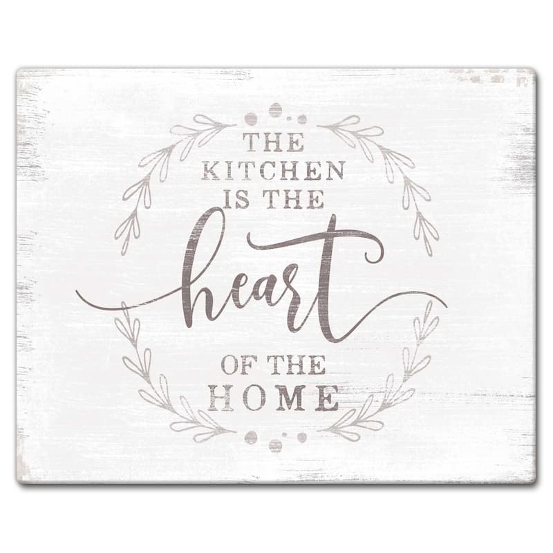 Counterart Glass Cutting Board Counter Saver 12"x15" , Heart Of The Home - 12x15x.241