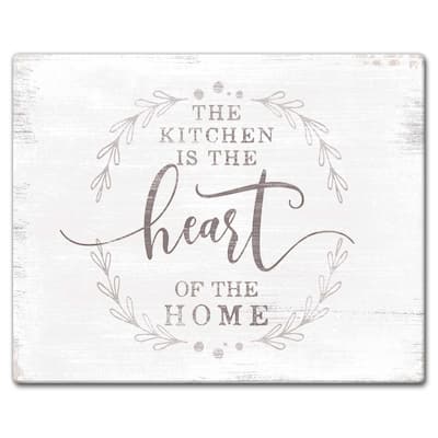 Counterart Glass Cutting Board Counter Saver 12"x15" , Heart Of The Home - 12x15x.241