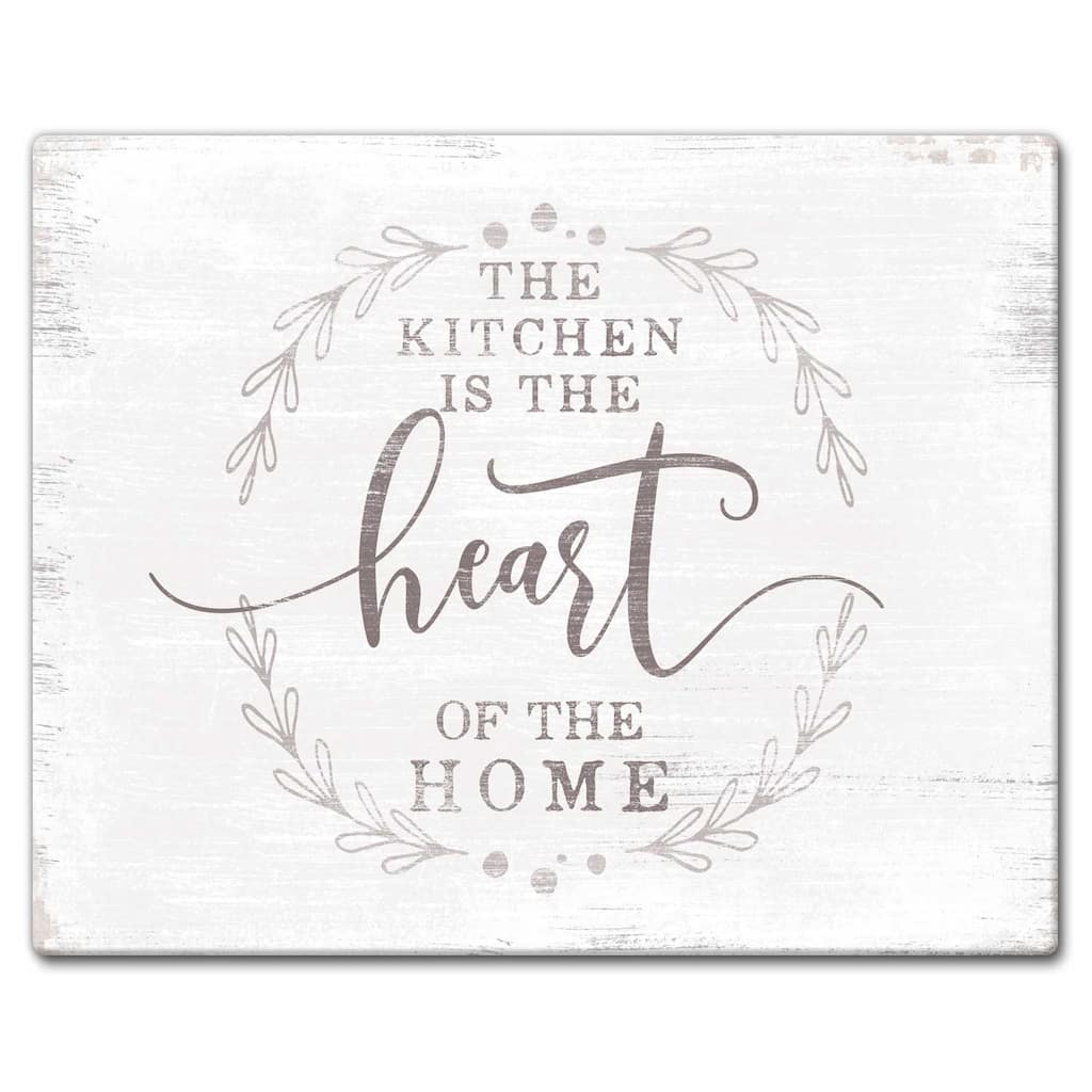 Counterart Glass Cutting Board Counter Saver 12"x15" , Heart Of The Home - 12x15x.241