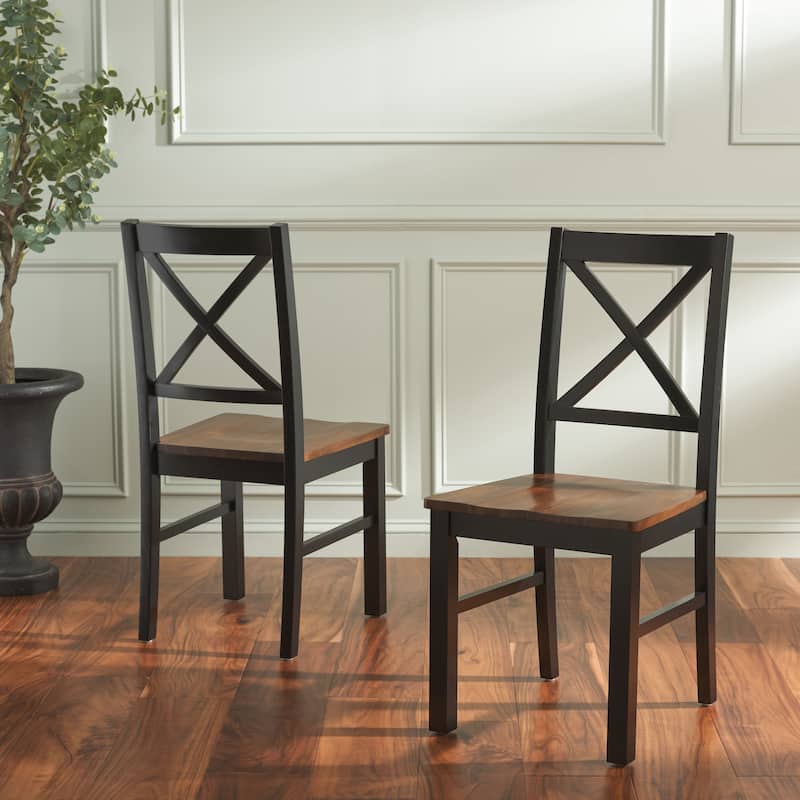 SAFAVIEH Concetta White/Natural Dining Chair - 17.5" W x 19.5" L x 37" H - 18"W x 20"D x 37"H