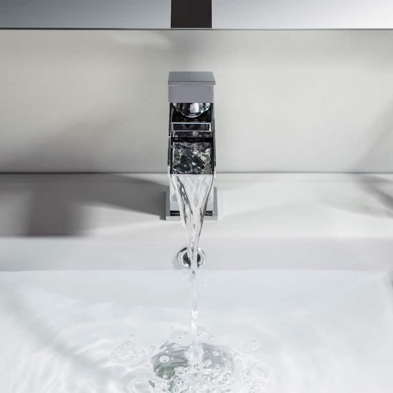 Waterfall Single Handle Bathroom Vanity Sink Faucet