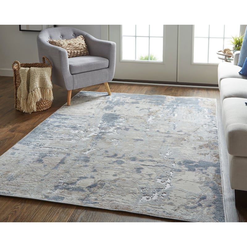 Grand Bazaar Corben Machine Made Abstract Transitional Area Rug