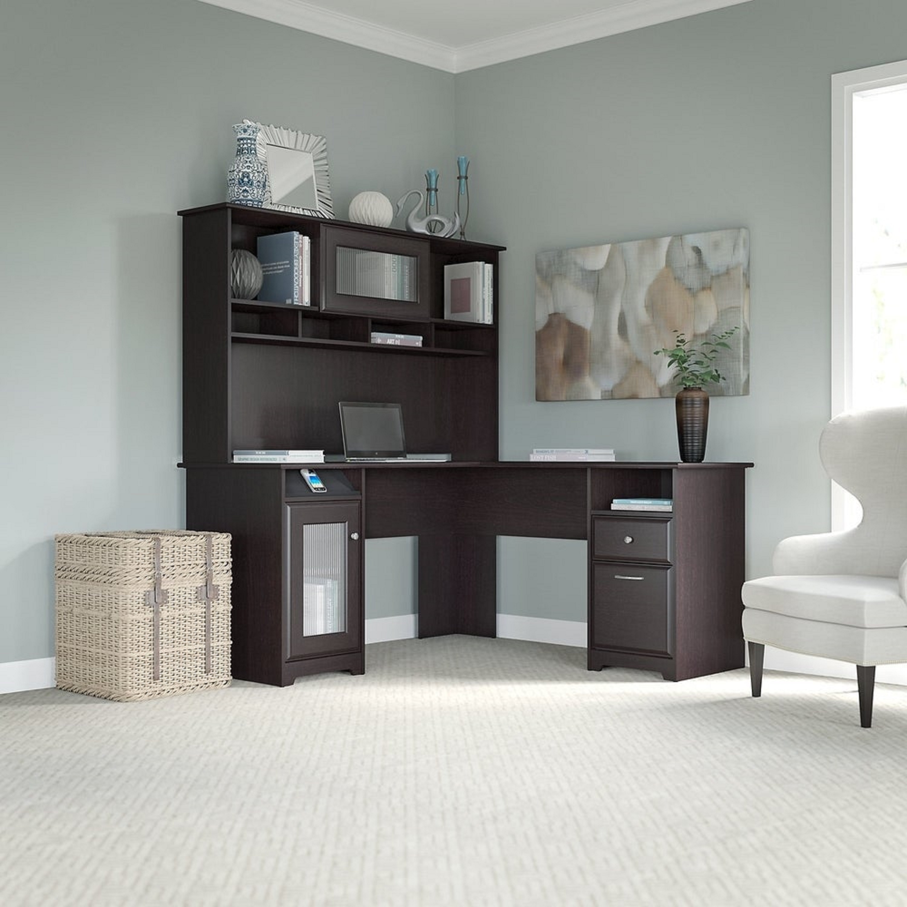Copper grove daintree corner clearance desk with hutch