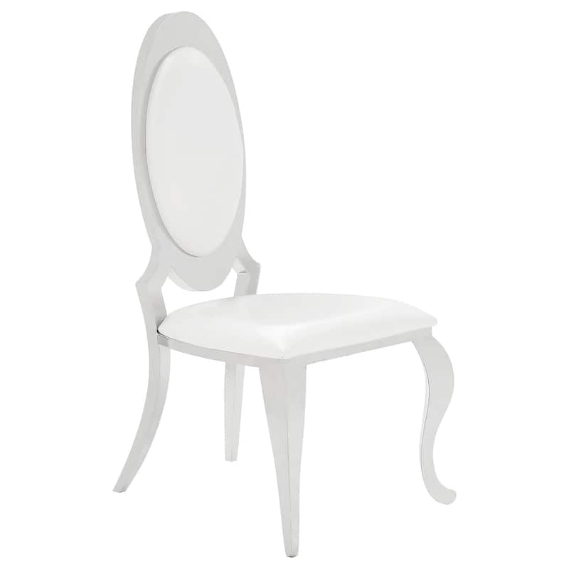 Chester Cream White Upholstered Dining Side Chair (Set of 2)