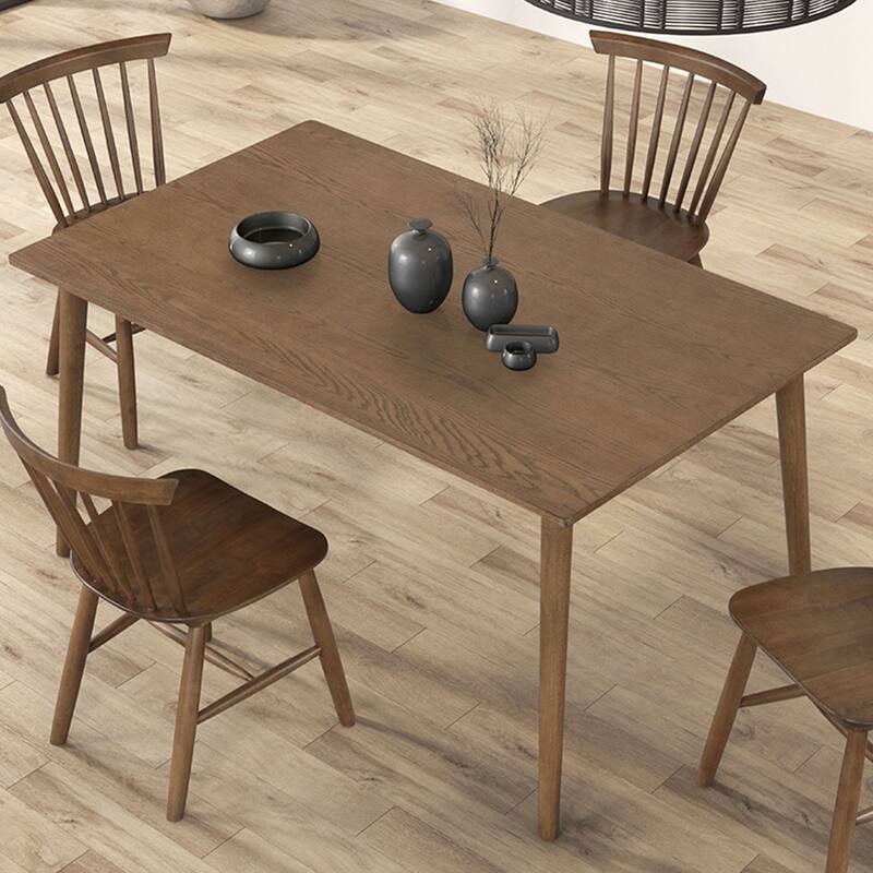Rectangular Wooden Dining Table with Tapered Legs