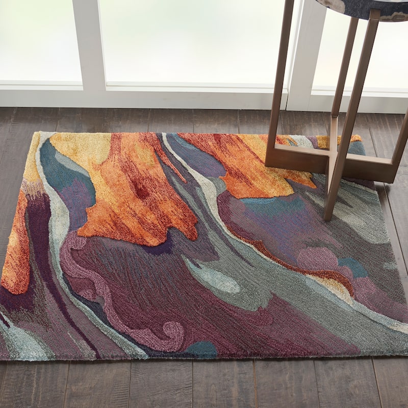 Nourison Prismatic Hand-tufted Abstract Area Rug