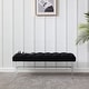 preview thumbnail 2 of 10, SAFAVIEH Couture Tourmaline Tufted Acrylic Bench - 48 IN W x 18 IN D x 18 IN H