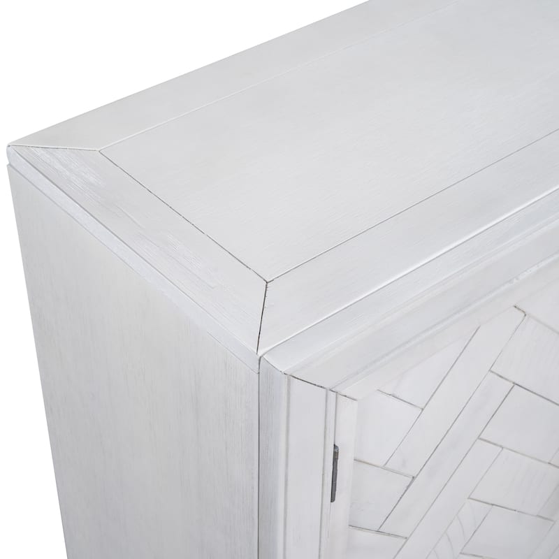 40" Modern Cabinets with Unique Design Doors with 1 Adjustable Shelves,Suitable