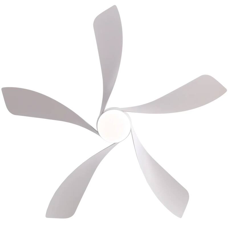 52" Downrod Ceiling Fan with Light and Remote,Reversible DC Motor,for Living Room Bedroom Patio - 52 Inches