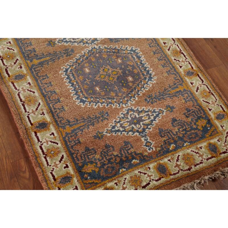 Viss Indian Runner Rug Hand-Knotted Wool Carpet - 2'6"x 8'0"