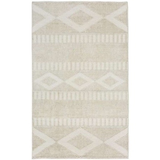 Shaka Ivory Tribal Textured Indoor Outdoor Rug - Bed Bath & Beyond ...