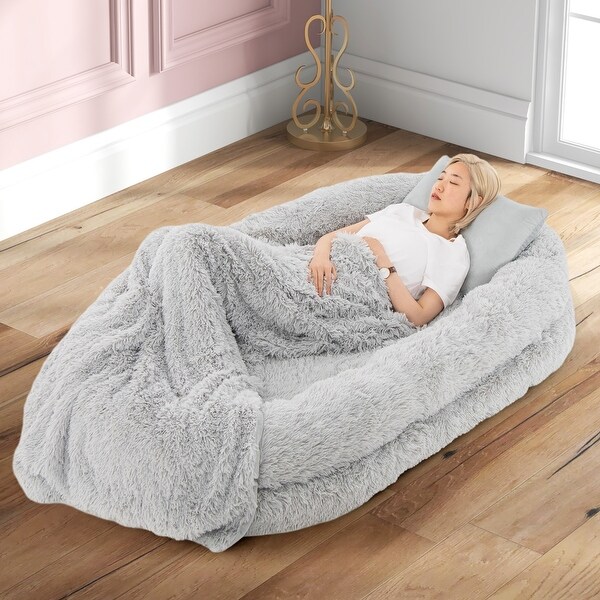 Gymax 68'' x 46'' x 10'' Human Dog Bed Orthopedic Dog Bed w/ Soft