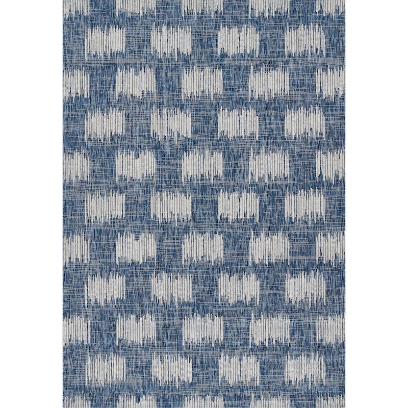 Novogratz by Momeni Villa Turin Indoor Outdoor Rug - 2' X 10' Runner - Blue