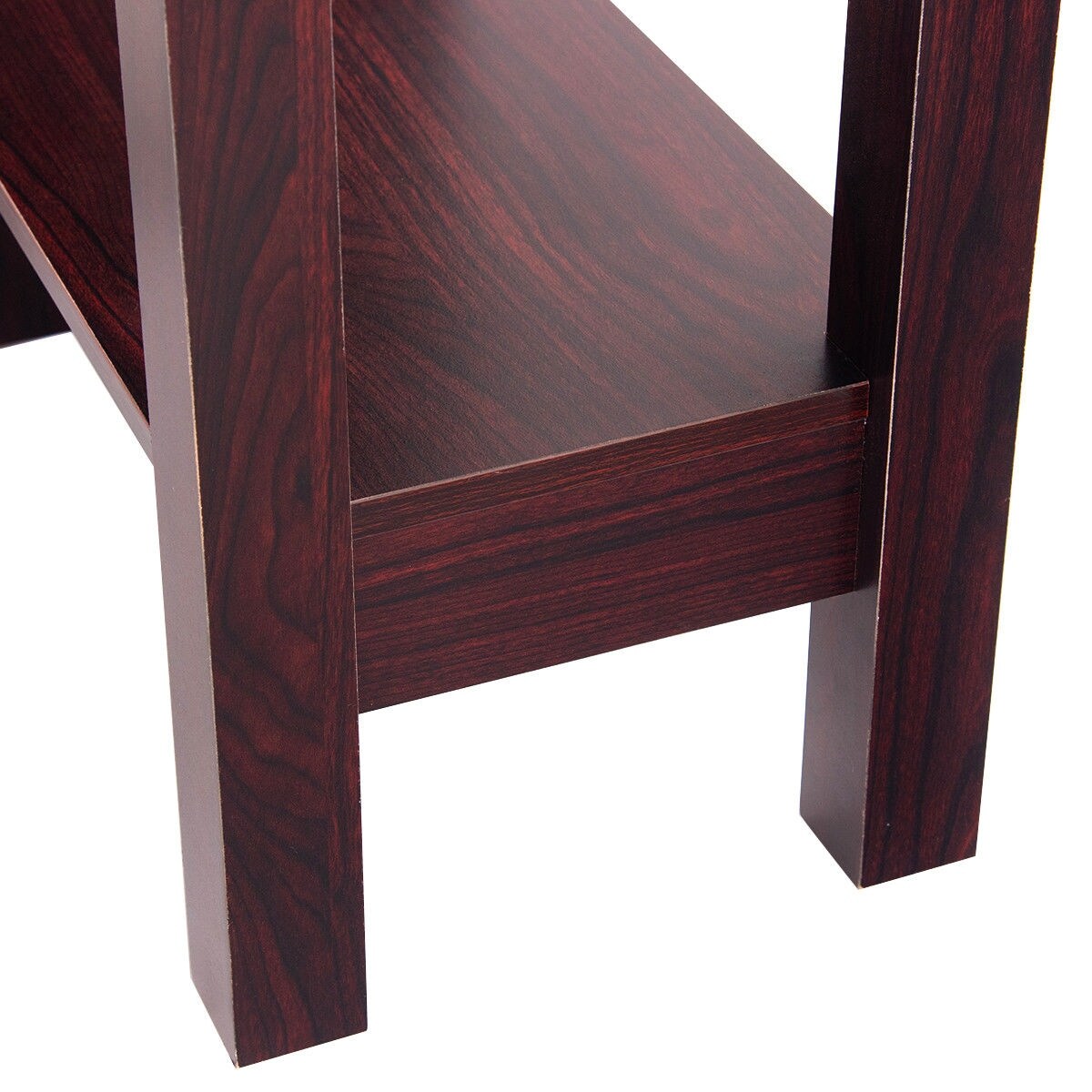 Shop Costway Wooden Corner Desk With Drawer Computer Pc Table