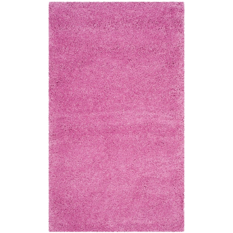 SAFAVIEH Santa Monica Shag Einara 2-inch Thick Area Rug - 3' x 5' - Pink - Rectangle