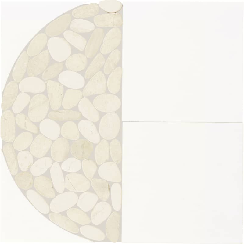 Daltile Pebble Oasis Natural Stone Art Deco Pebble Mosaic 11" x 11" (11 PC per Carton) (10.78 SQFT per Carton)
