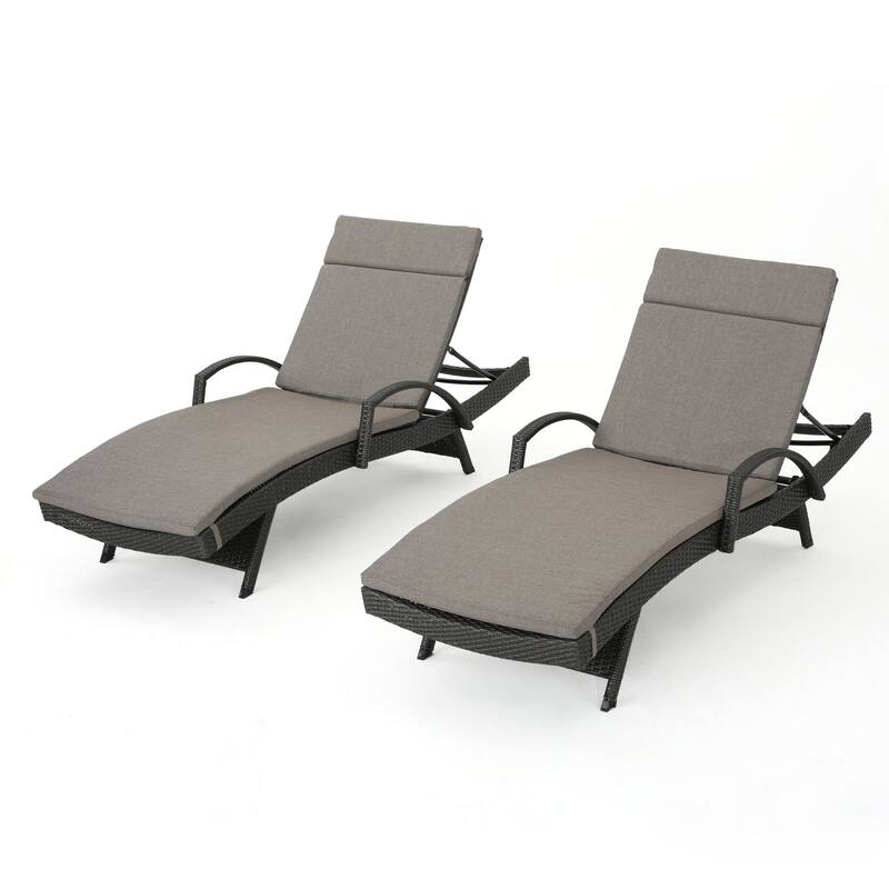 Vilano Outdoor Cushioned Lounge Chair (Set of 2) by Christopher Knight Home