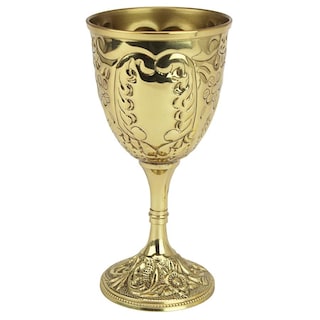 Design Toscano The King's Royal Chalice Embossed Brass Goblet