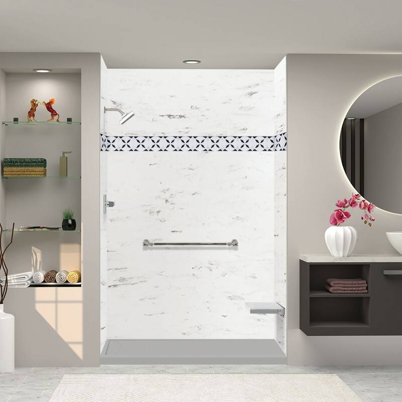 Transolid FSL6032L 60" x 32" Rectangular Shower Base with Single - Concrete