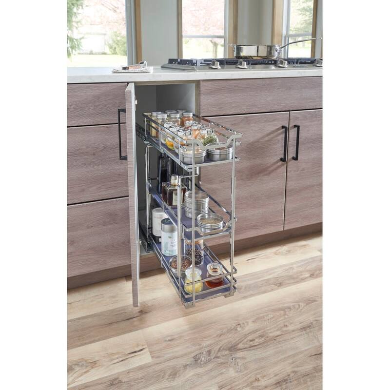 Hardware Resources 9" Wide Base Cabinet Pull Out Filler with Soft