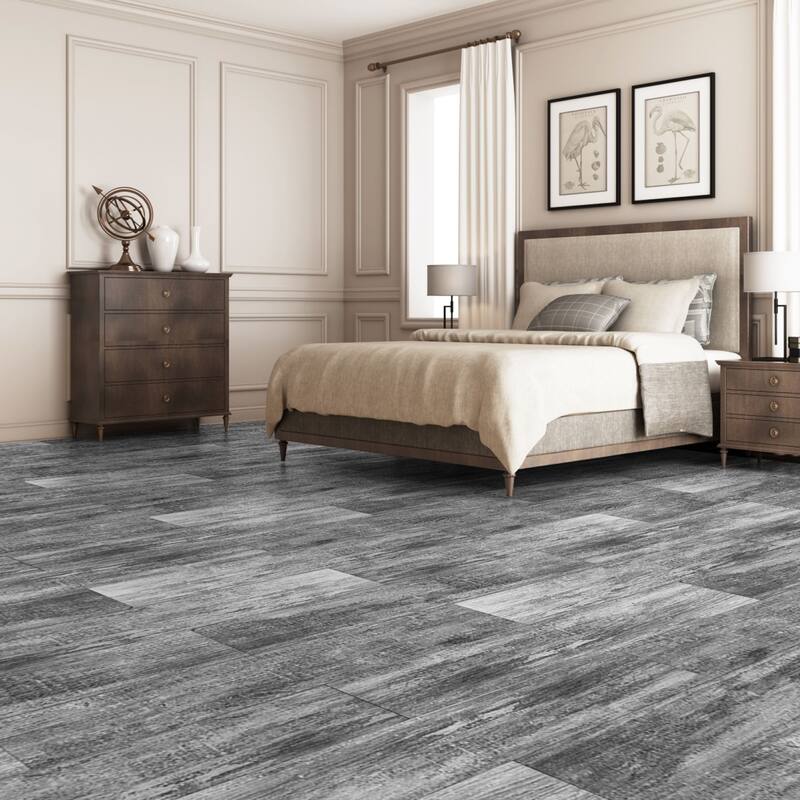 Art3d 36-Pack Peel and Stick Vinyl Floor Tiles Wood Look Planks,54sq.ft