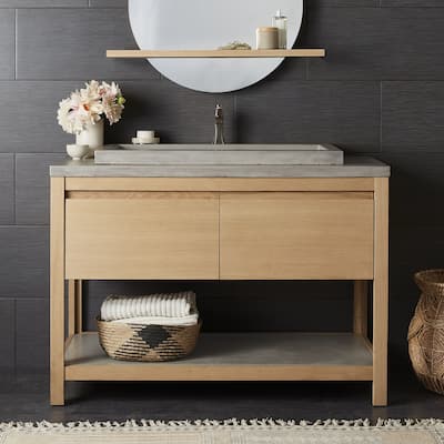 48" NativeStone Concrete Vanity Top - Trough 3619 Sink Cutout (Top Only) - 48.5"