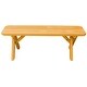 preview thumbnail 6 of 7, Pressure Treated Pine 4' Crossleg Bench Natural Stain