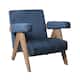 Option Blue Fabric with Light Wash Frame