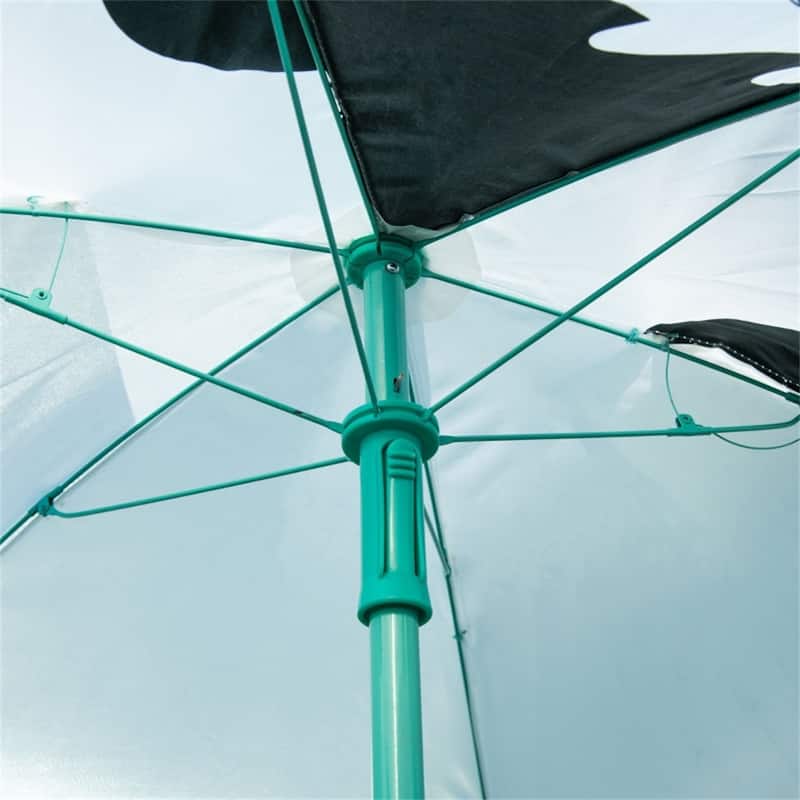 Kids Outdoor Table and Chair Set with Adjustable Umbrella and Steel Frame for Comfortable Seating