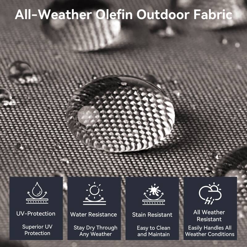 Pocassy Outdoor 43 In Fire Table with Sofa Patio Swivel Chair Set