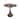 21.5" Round Mango Wood Side Table with Teardrop Base - Natural Finish Accent Table for Home Décor