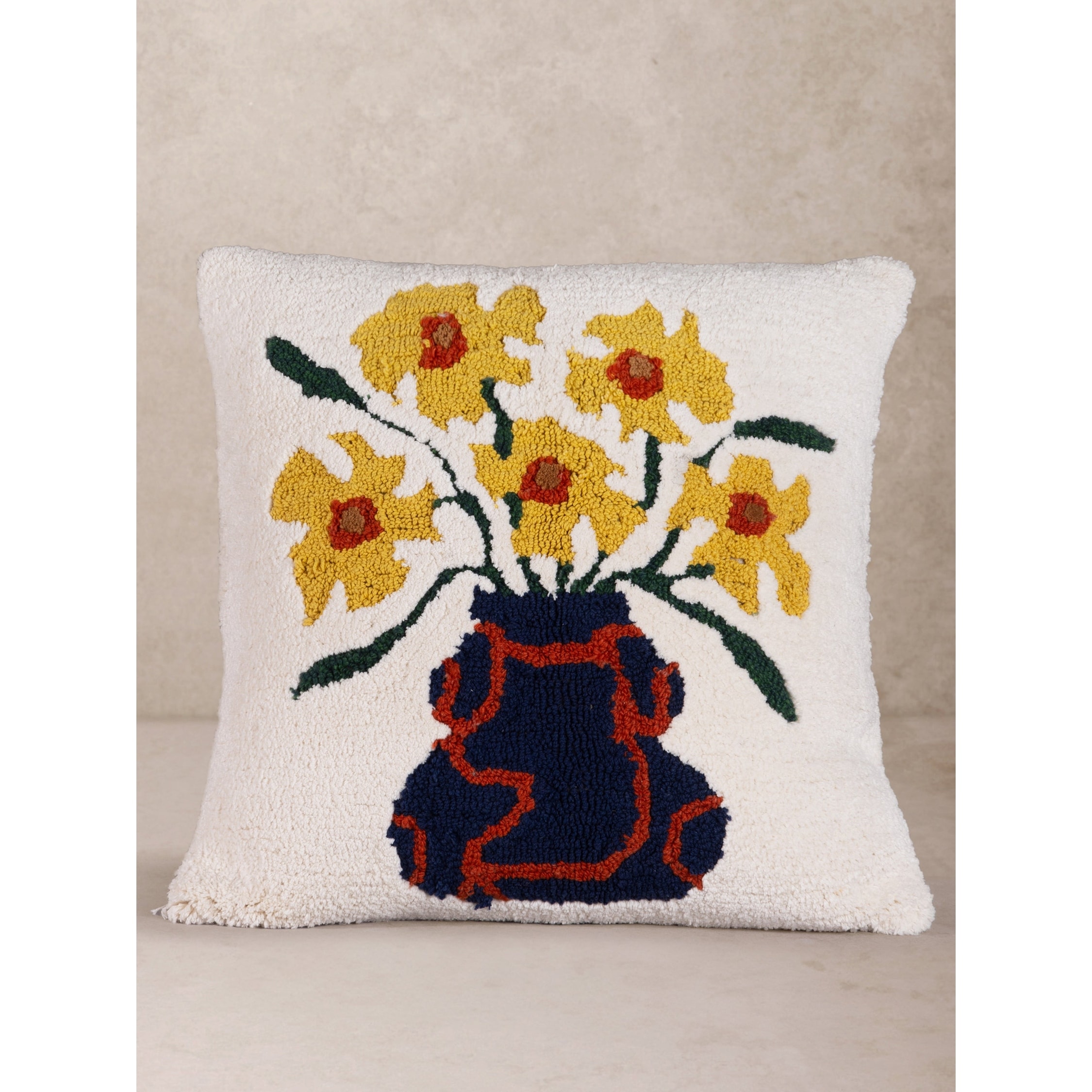 Verona Floral Textured Pillow Cover