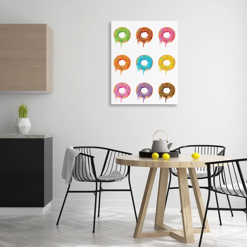 Stupell Bright Donut Rows Canvas Wall Art Design By Marcus Prime