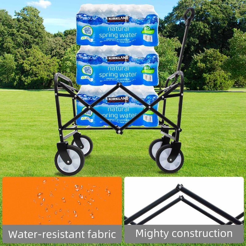 225 lb Collapsible Wagon Cart with Strapping System