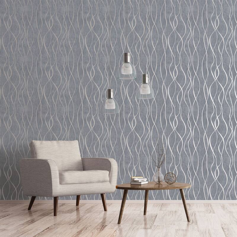 Galerie Wallcoverings Special FX 2 Collection Glitter Ribbons Mylar on Non-woven Wallpaper Roll