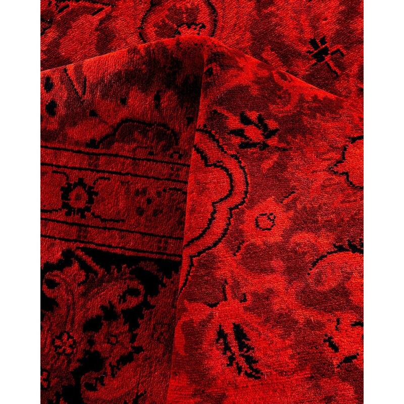 Contemporary Overdyed Wool Hand Knotted Area Rug - 6' 1" x 8' 10"
