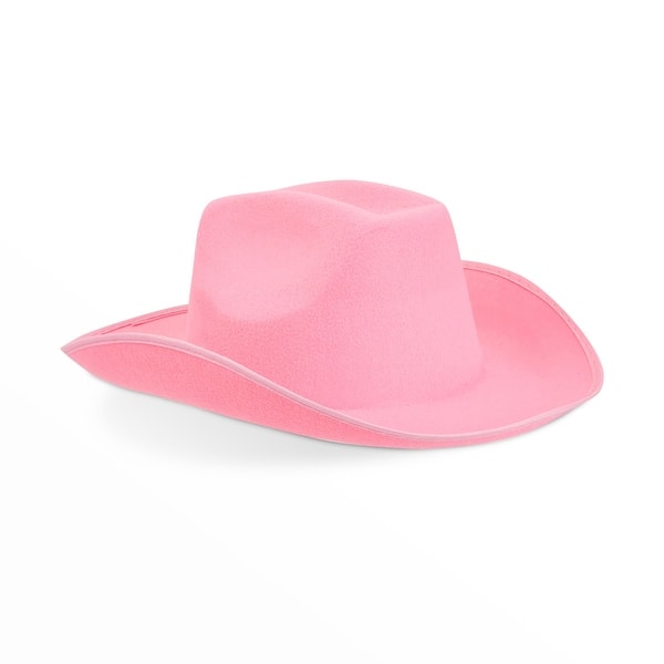 Felt Cowboy Hat for Women, Western Pink Cowgirl Hat for  display picture 2