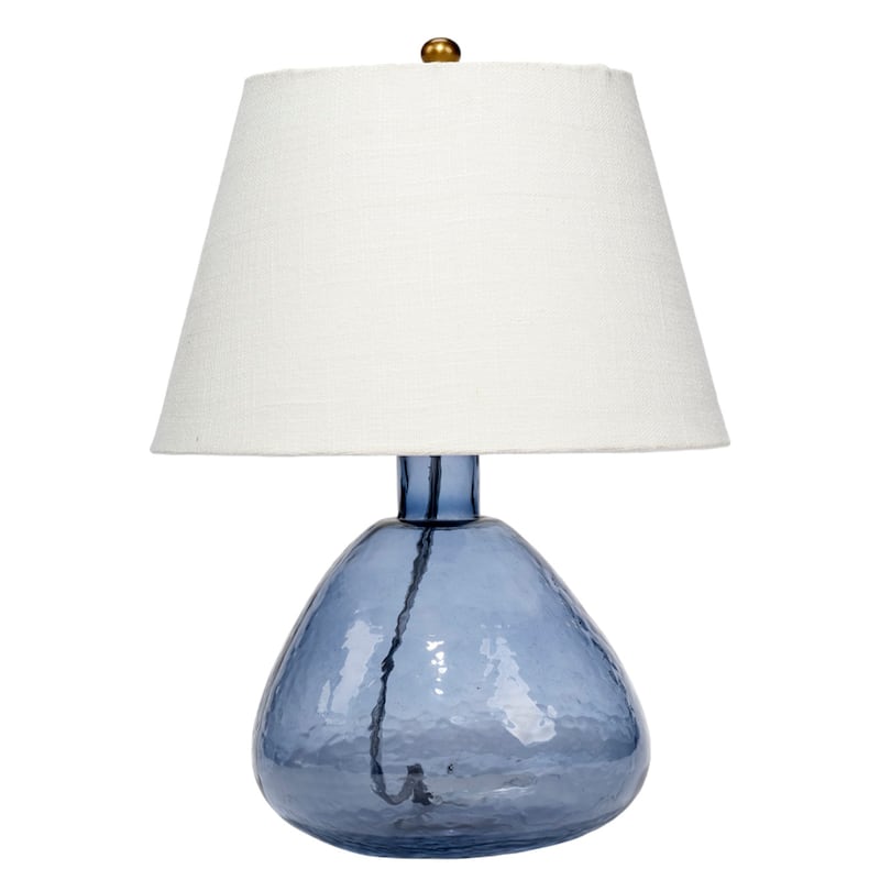 Alden Decor Dolan Glass Table Lamp - Blue