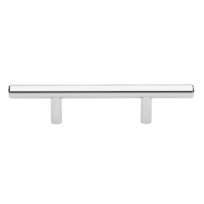 GlideRite 5-Pack 3 in. Center Polished Chrome Solid Cabinet Bar Pulls - Polished Chrome