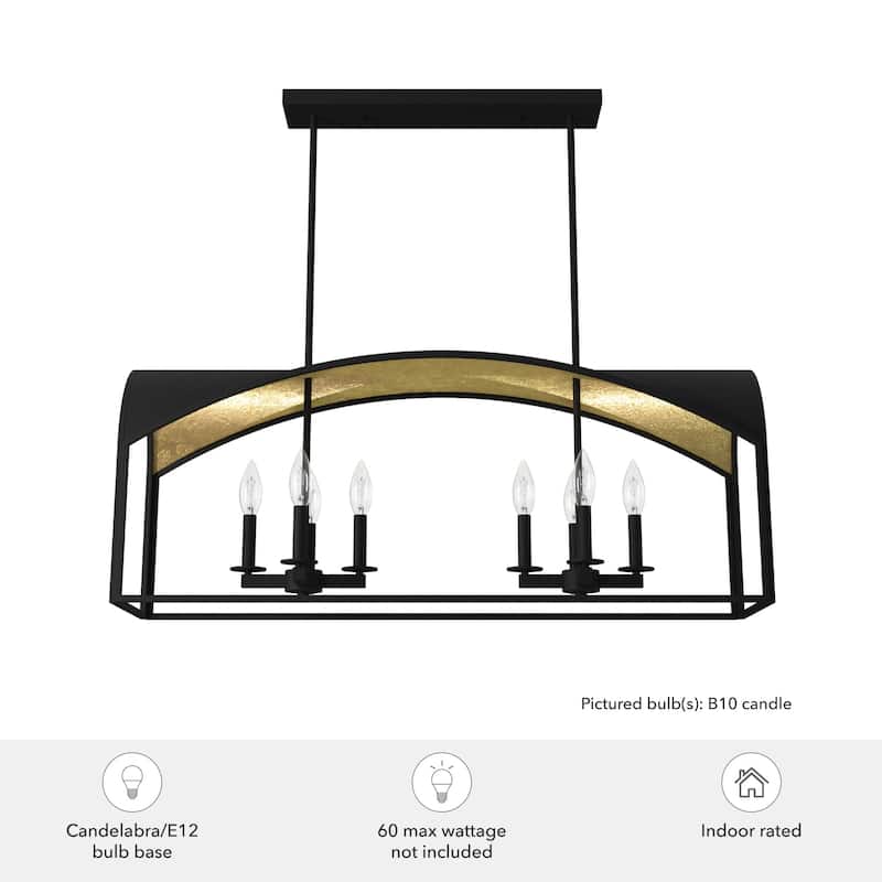 Hunter Dukestown 8-Light Linear Chandelier - Dining Room - Contemporary, Transitional, Showstopper!
