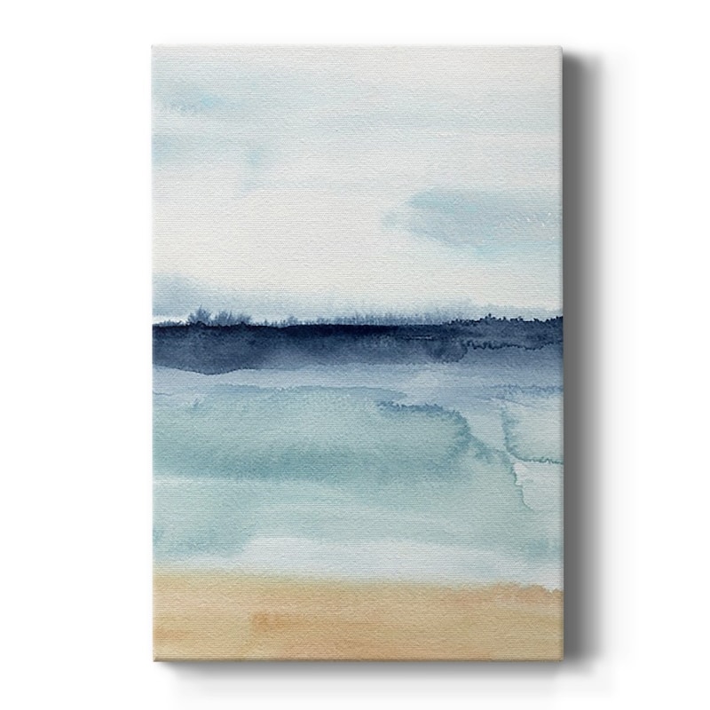 Watercolor Ocean Horizon I Premium Gallery Wrapped Canvas - Ready to Hang - 24X36