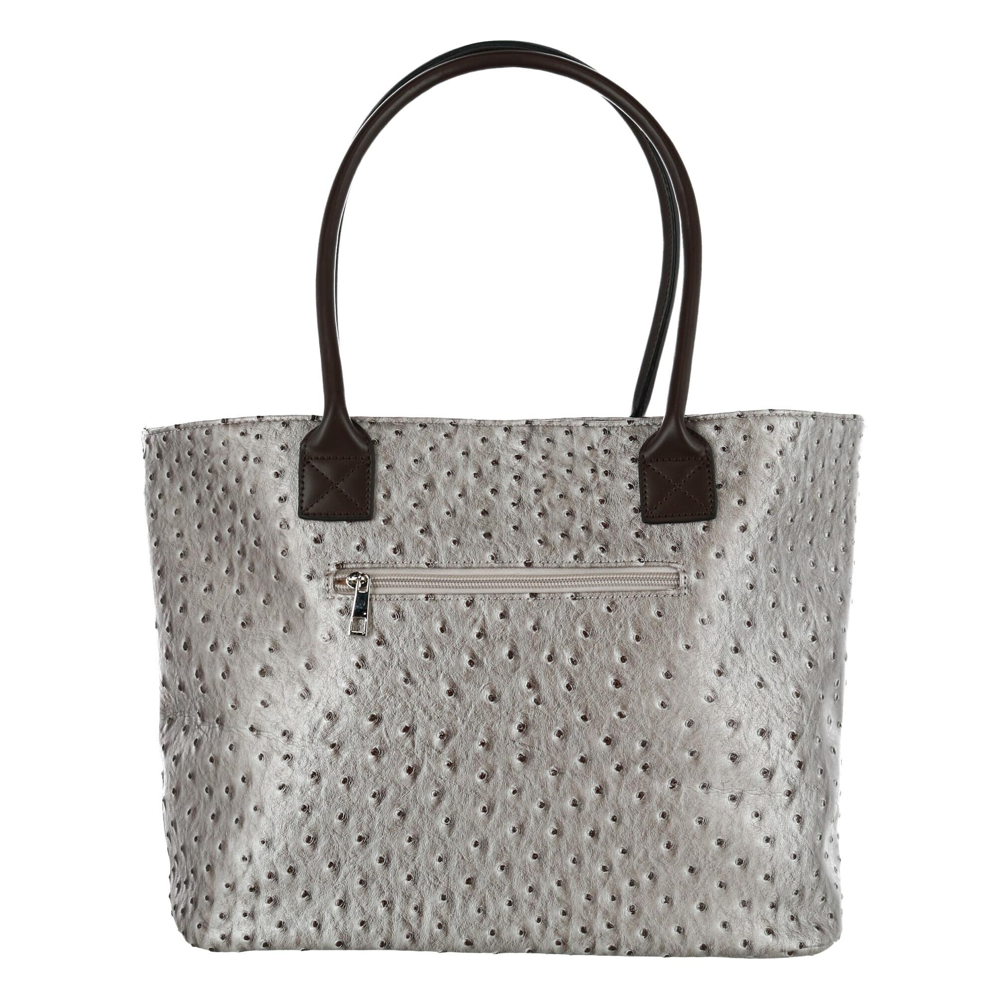 vegan ostrich tote