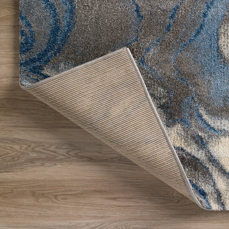 Addison Barkley Dynamic Grey Geode 1'8" x 2'6" Accent Rug